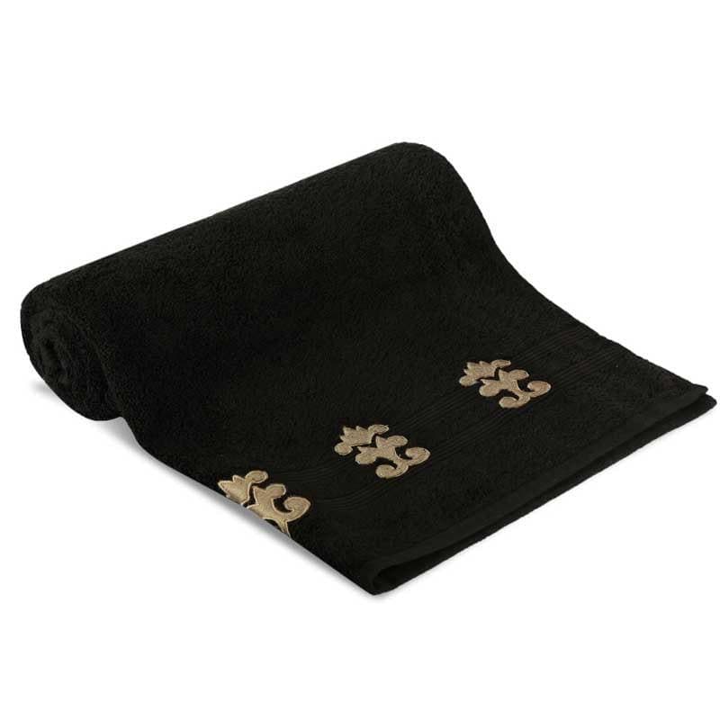 Buy Quintessentially Black Bath Towel Bath Towels from Vaaree