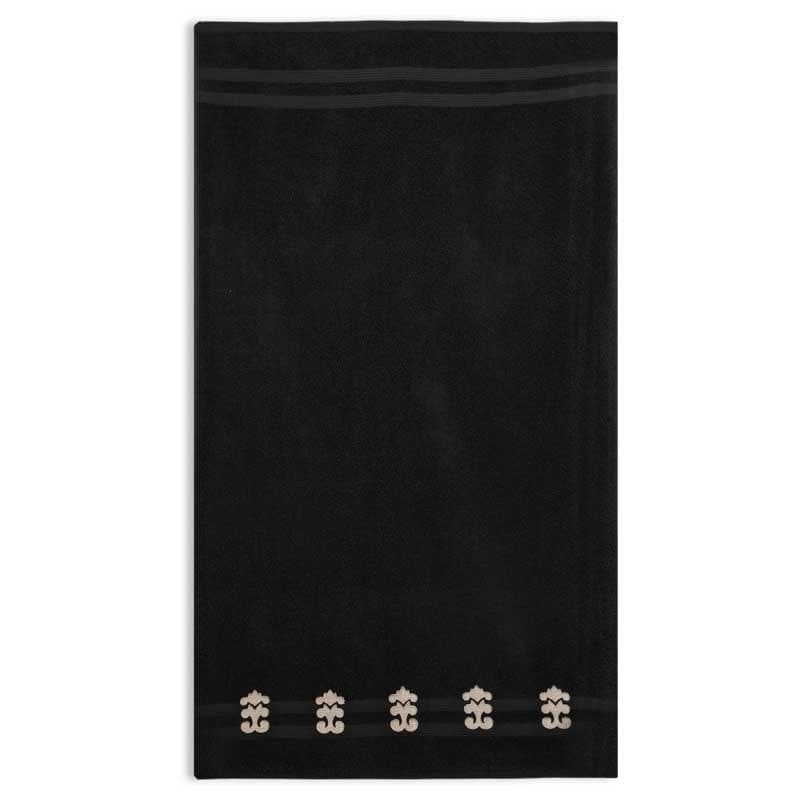 Buy Quintessentially Black Bath Towel Bath Towels from Vaaree