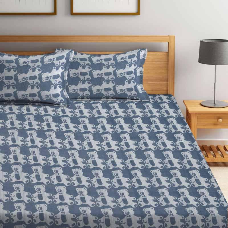 Buy Bruno Grizz Bedcover - Blue Bedcovers from Vaaree