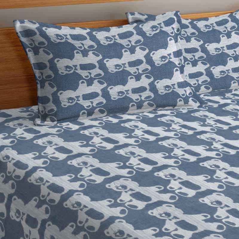 Buy Bruno Grizz Bedcover - Blue Bedcovers from Vaaree