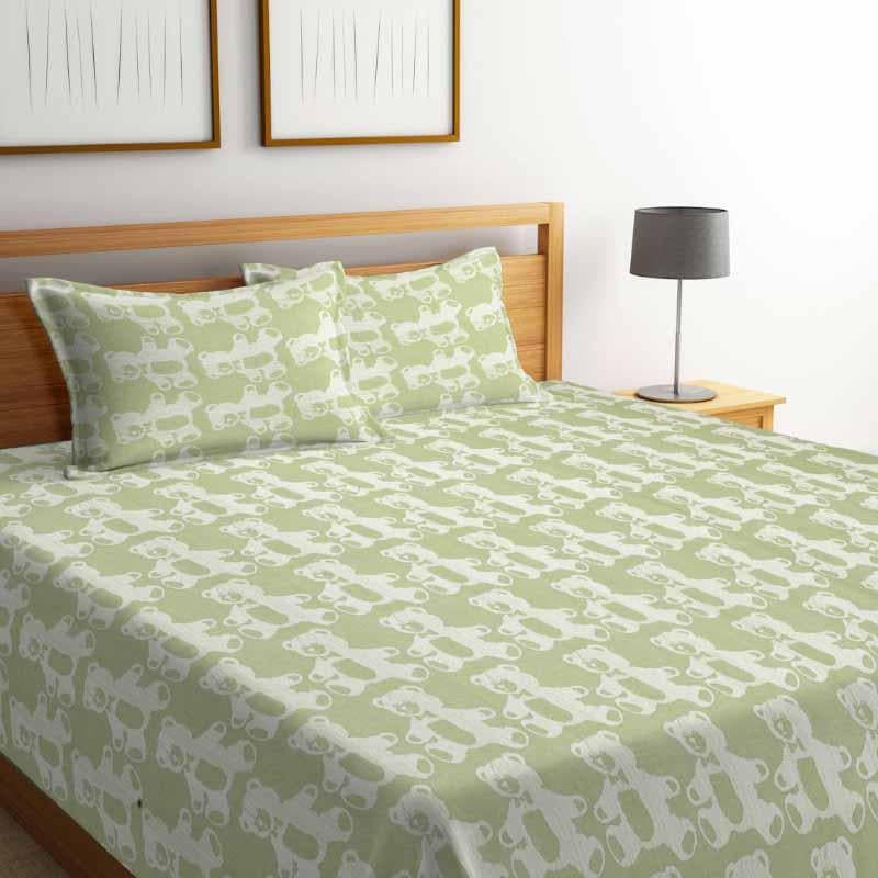 Buy Bruno Grizz Bedcover - Green Bedcovers from Vaaree