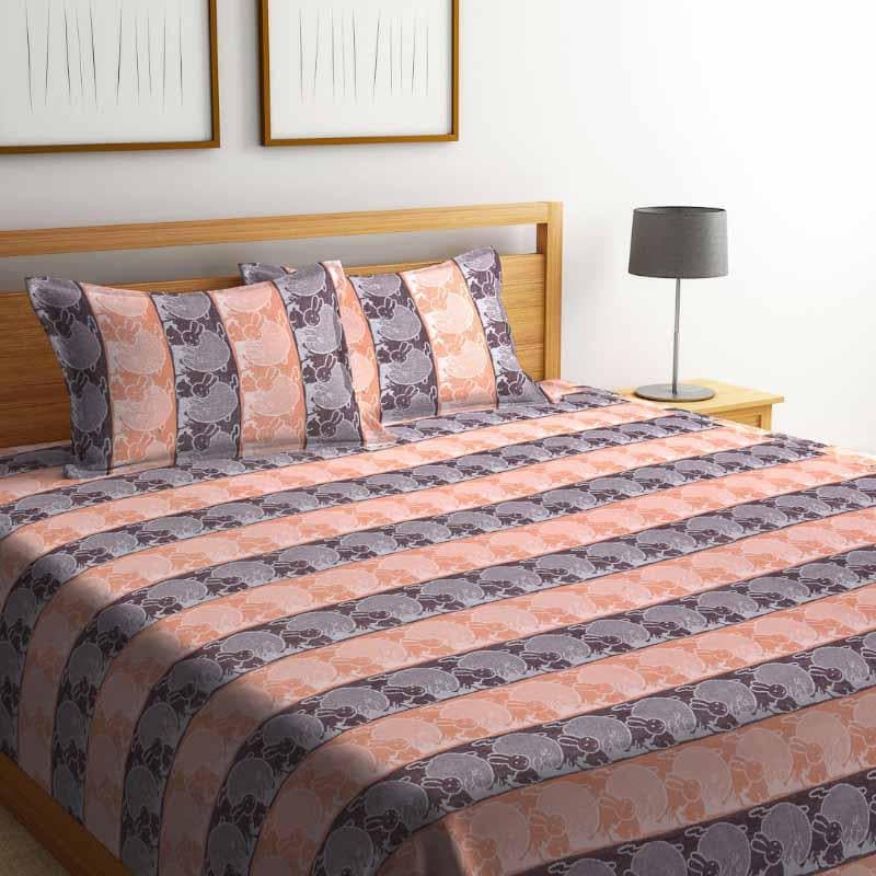 Buy Cutie-Potuti Bedcover - Grey/Orange Bedcovers from Vaaree