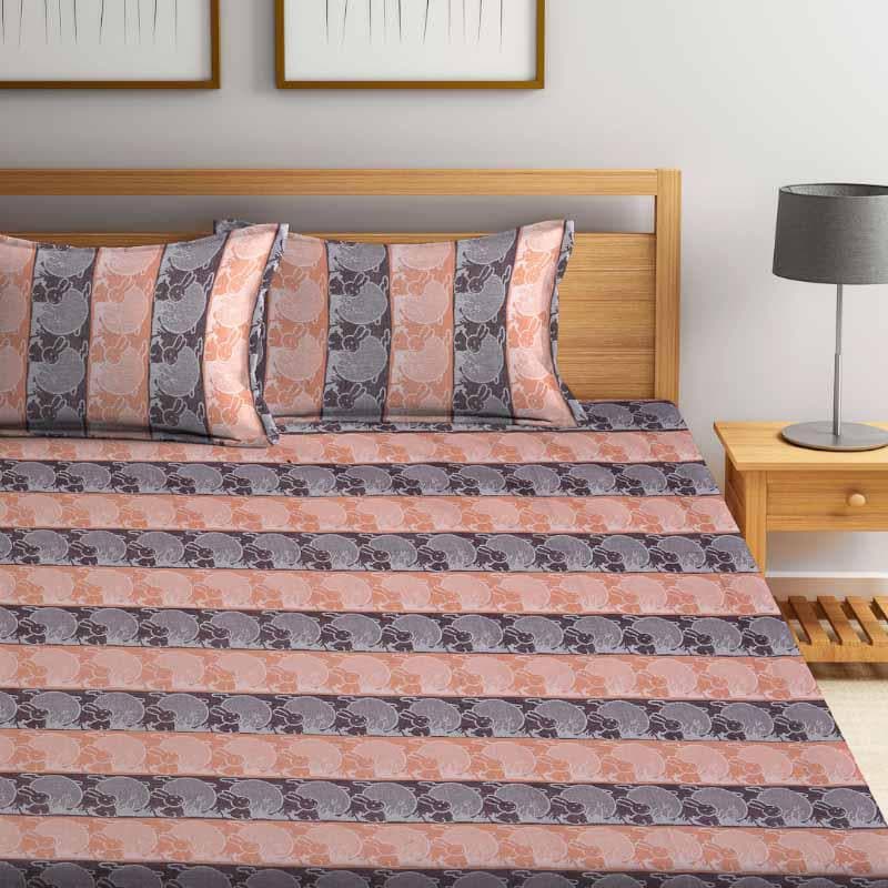 Buy Cutie-Potuti Bedcover - Grey/Orange Bedcovers from Vaaree