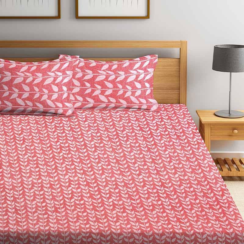 Buy Foliole Bedcover - Pink Bedcovers from Vaaree