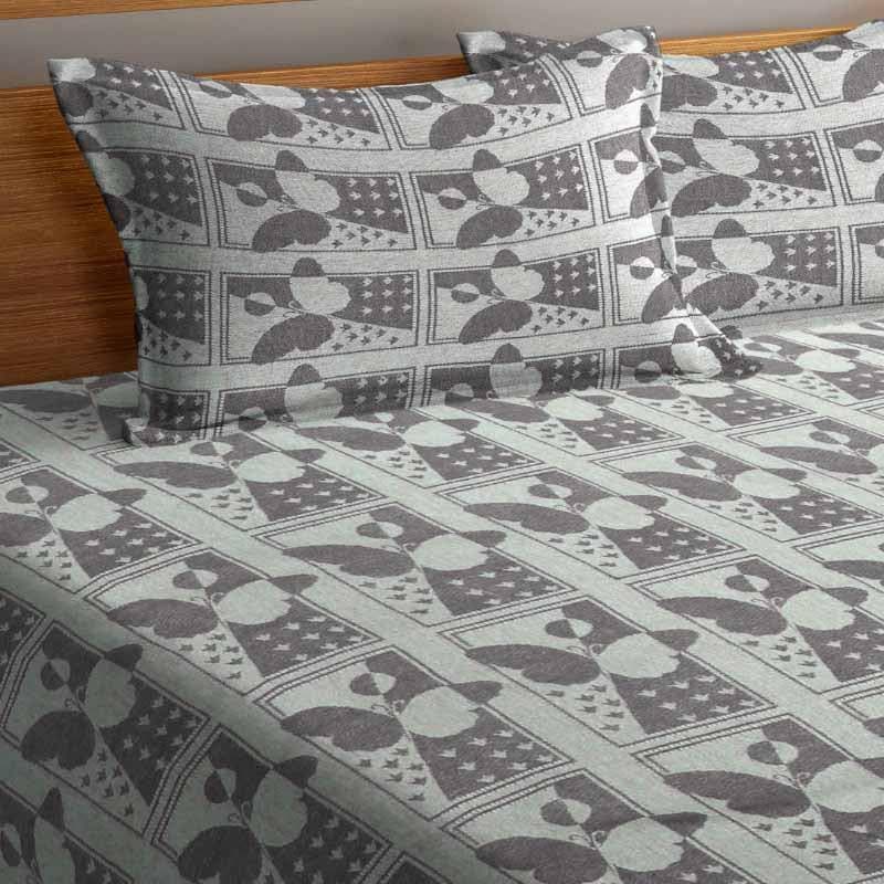 Buy Mariposa Bedcover - Grey Bedcovers from Vaaree