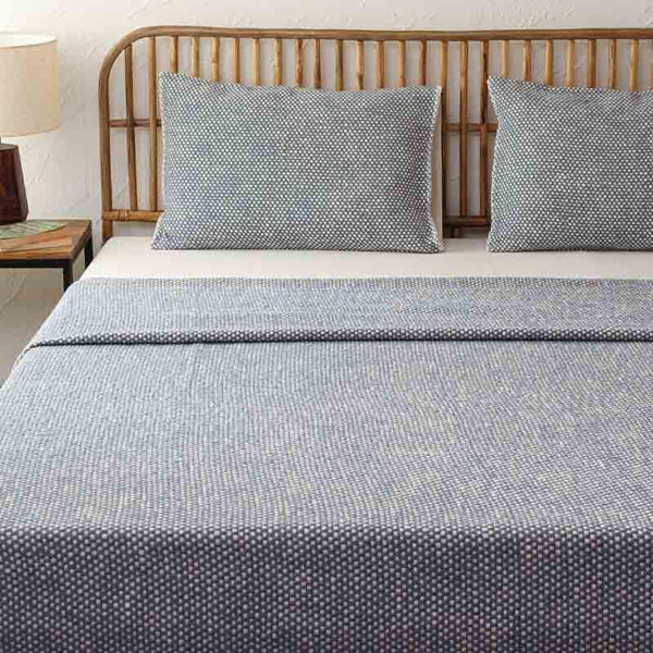 Bedcovers - Vindhya Bedcover - Dark Blue