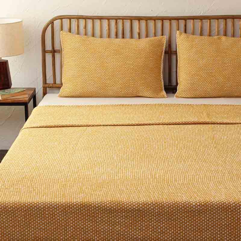 Buy Vindhya Bedcover - Yellow Bedcovers from Vaaree