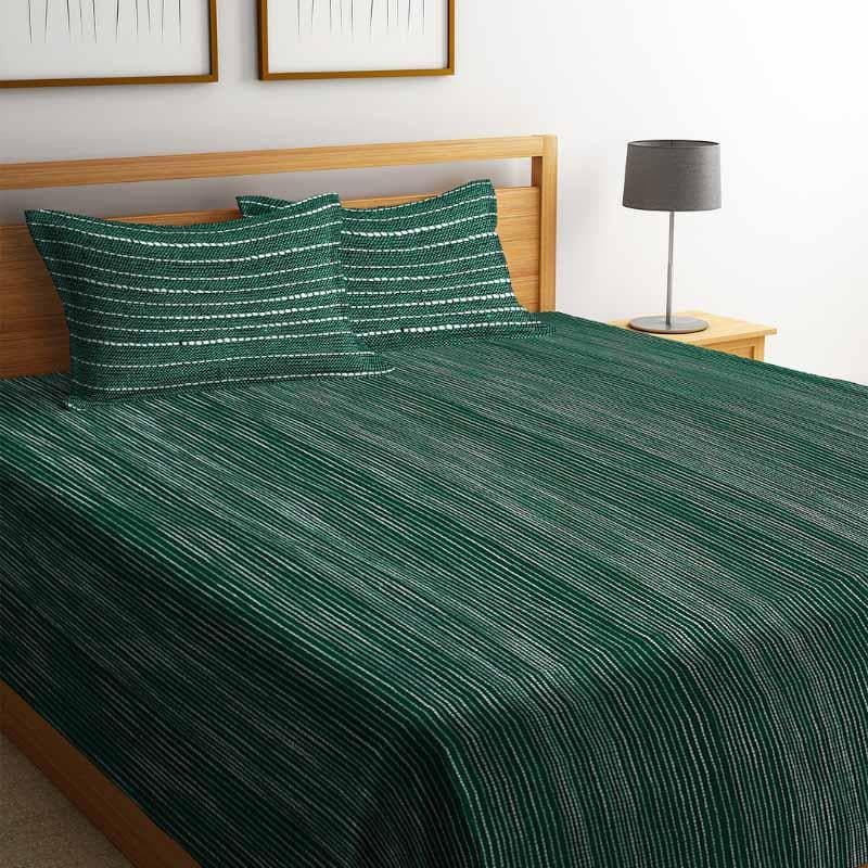 Buy Same Straight Bedcover - Green Bedcovers from Vaaree