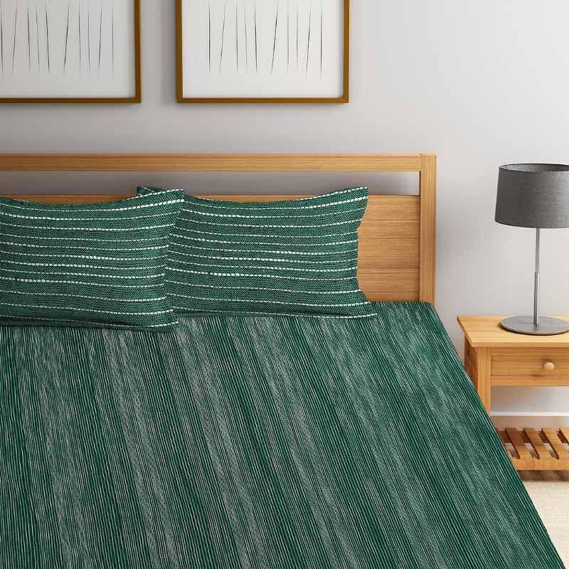 Buy Same Straight Bedcover - Green Bedcovers from Vaaree