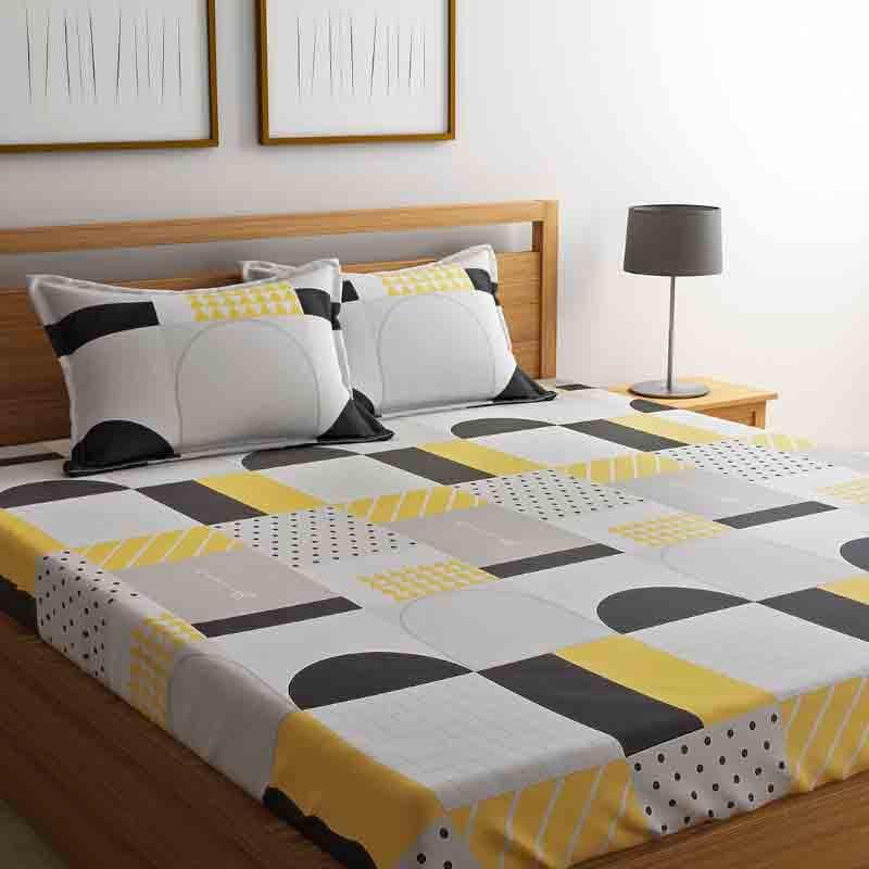 Buy Alpha Geometric Bedsheet Bedsheets from Vaaree