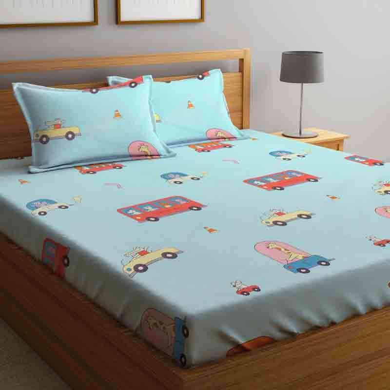 Buy Animals Commute Too Bedsheet Bedsheets from Vaaree