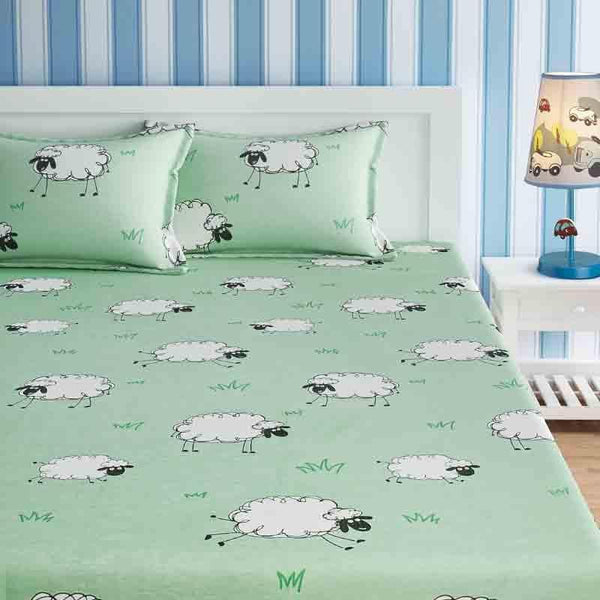Bedsheets - Ba Ba White Sheep Bedsheet