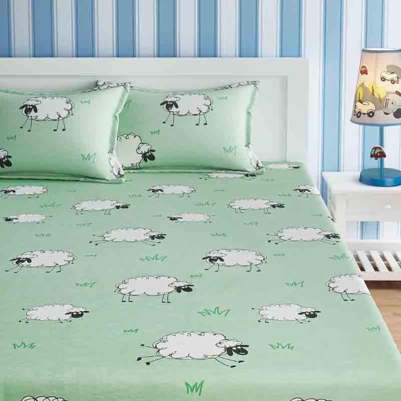 Buy Ba Ba White Sheep Bedsheet Bedsheets from Vaaree