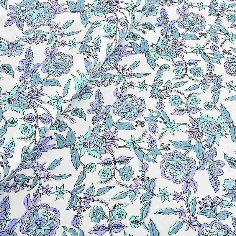 Bedsheets - Bahaara Jaipuri Bedsheet - Blue