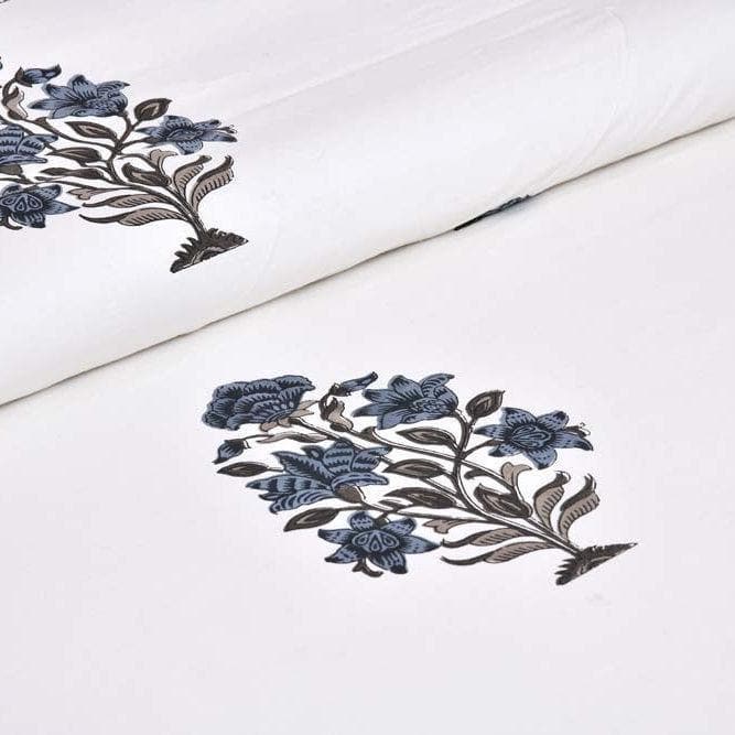 Bedsheets - Blissful Bouquet Bedsheet- Blue