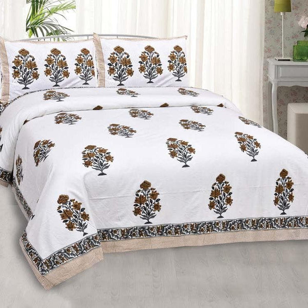 Buy Blissful Bouquet Bedsheet- Yellow Bedsheets from Vaaree