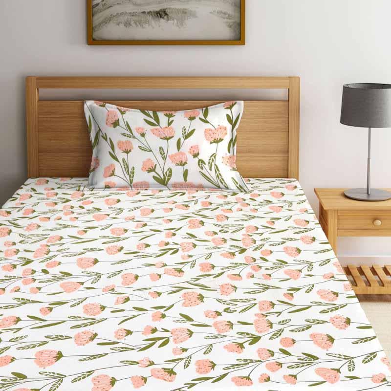 Buy Blooming Tulips Printed Bedsheet Bedsheets from Vaaree