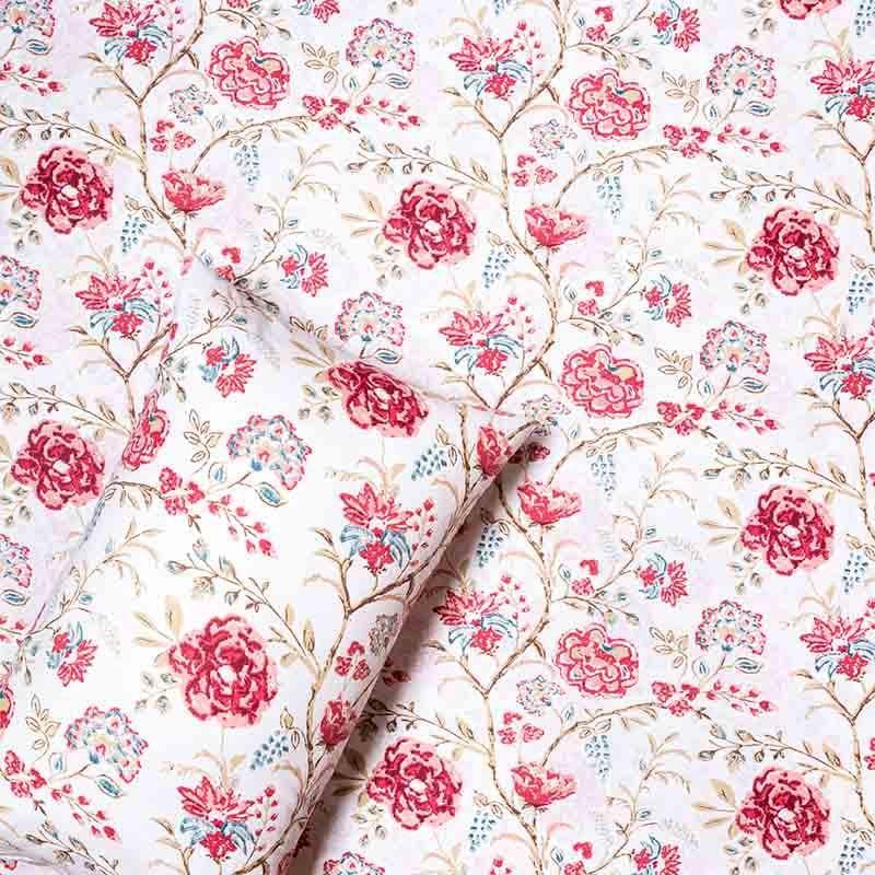 Buy Blossomed Crossways Bedsheet - Red Bedsheets from Vaaree