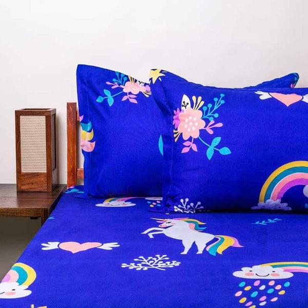 Bedsheets - Blue Galaxy Bedsheet