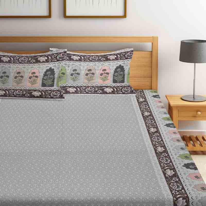 Buy Blume Bedsheet - Grey Bedsheets from Vaaree