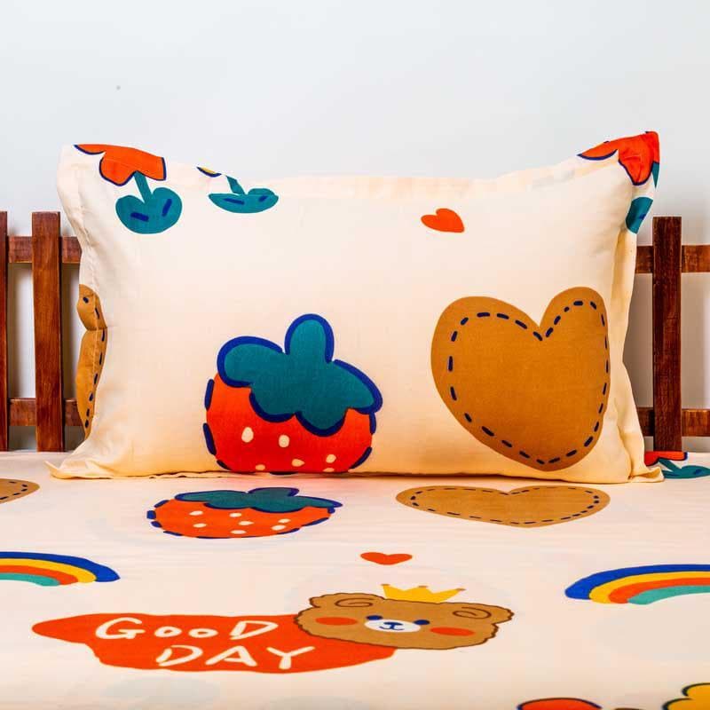 Buy Bohotastic Bedsheet - Peach Bedsheets from Vaaree