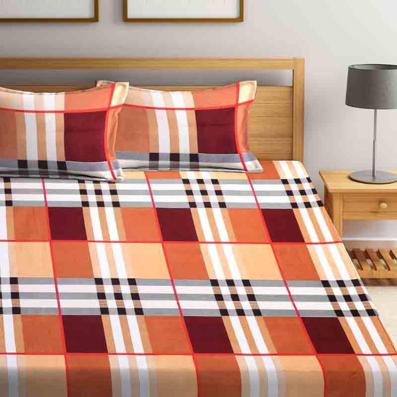 Buy Checkered Up Bedsheet - Red Bedsheets from Vaaree