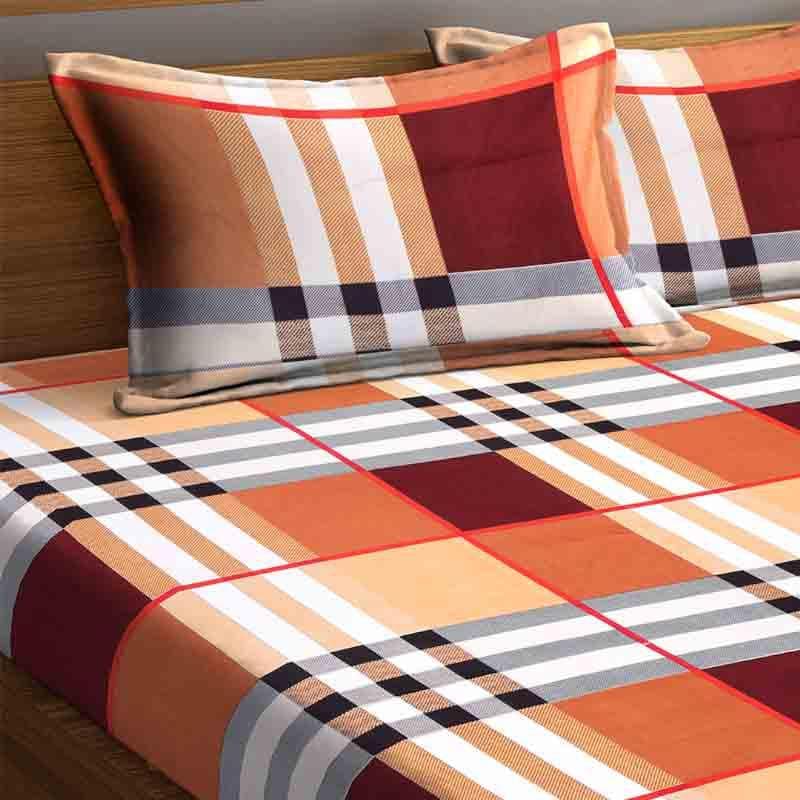 Buy Checkered Up Bedsheet - Red Bedsheets from Vaaree