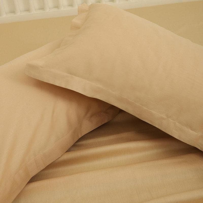 Buy Classic Solid Bedsheet (Ochre) Bedsheets from Vaaree