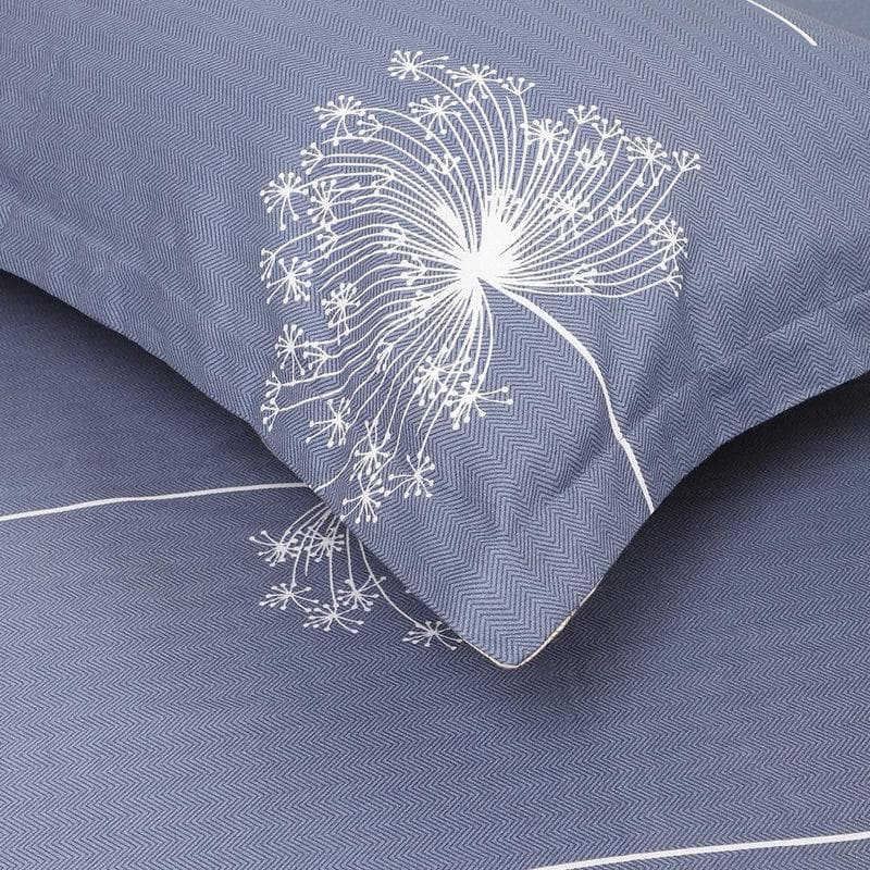 Buy Dandelion Grey-Blue Bedsheet Bedsheets from Vaaree