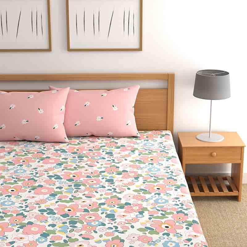 Buy Doddled Blossoms Bedsheet Bedsheets from Vaaree