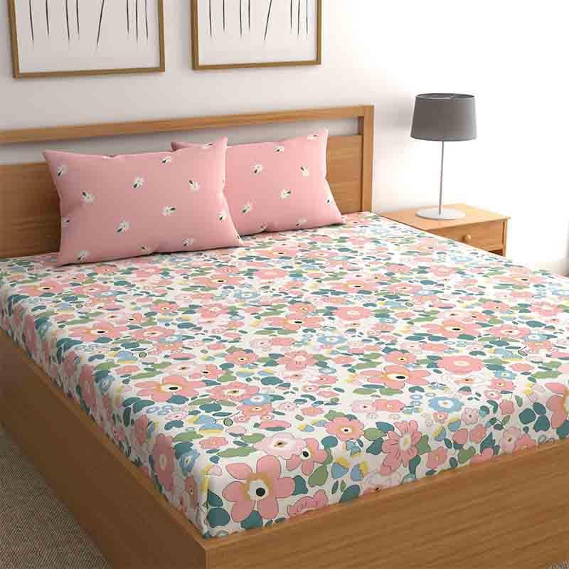 Buy Doddled Blossoms Bedsheet Bedsheets from Vaaree