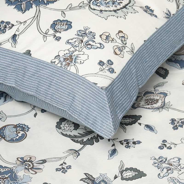 Buy Bedsheets - Dusty Blue Daisy Bedsheet at Vaaree online