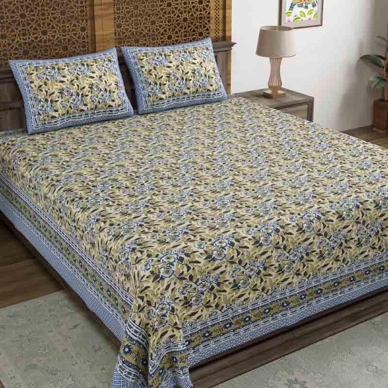 Buy Euphemism Bedsheet - Mustard Bedsheets from Vaaree