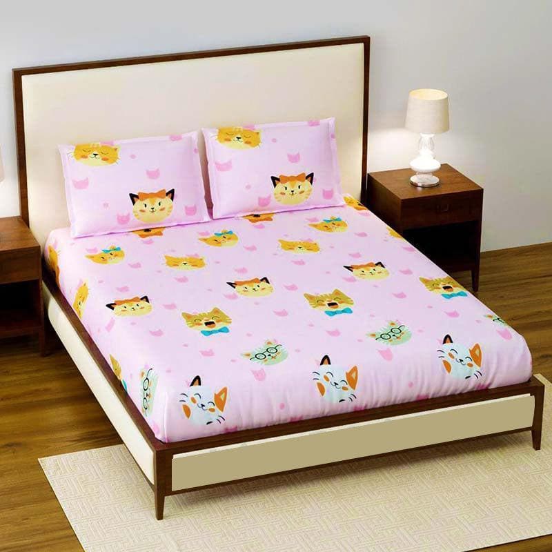 Buy Feline Fitted Kids Bedsheet Bedsheets from Vaaree