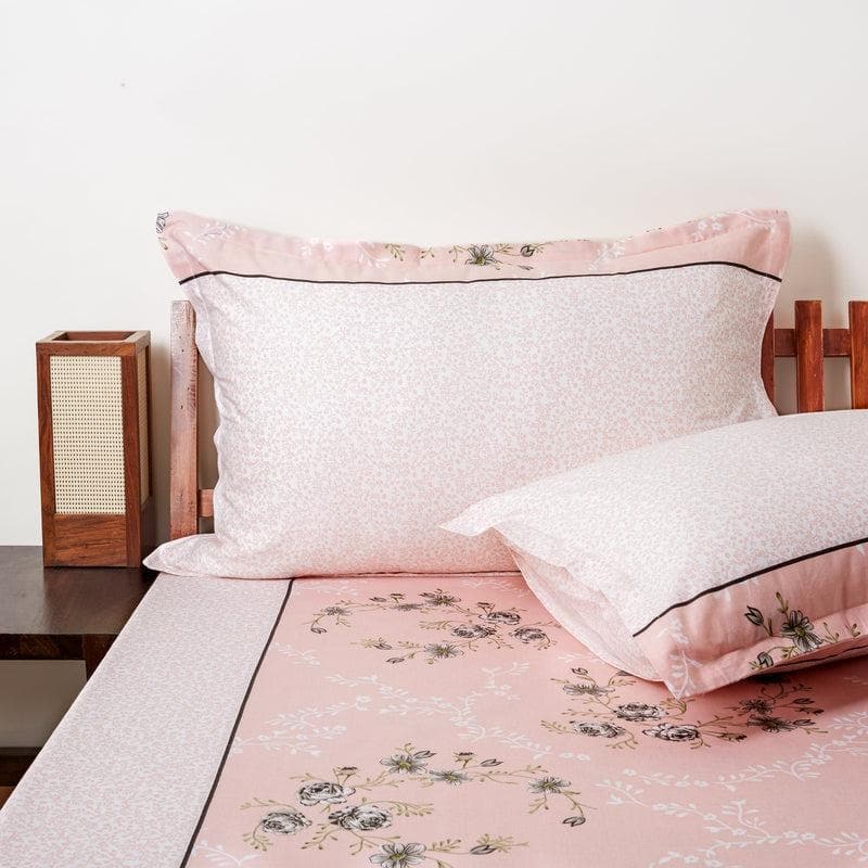 Buy Floral Bouquet Bedsheet- Peach Bedsheets from Vaaree