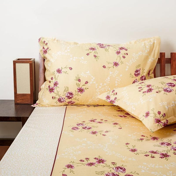 Buy Floral Bouquet Bedsheet- Yellow Bedsheets from Vaaree