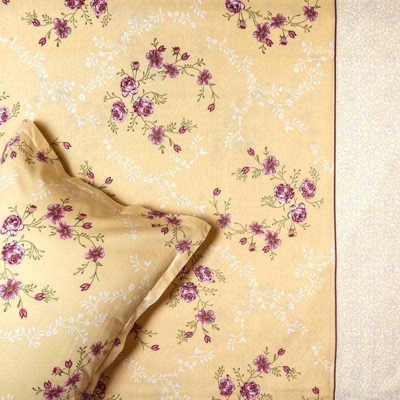 Buy Floral Bouquet Bedsheet- Yellow Bedsheets from Vaaree