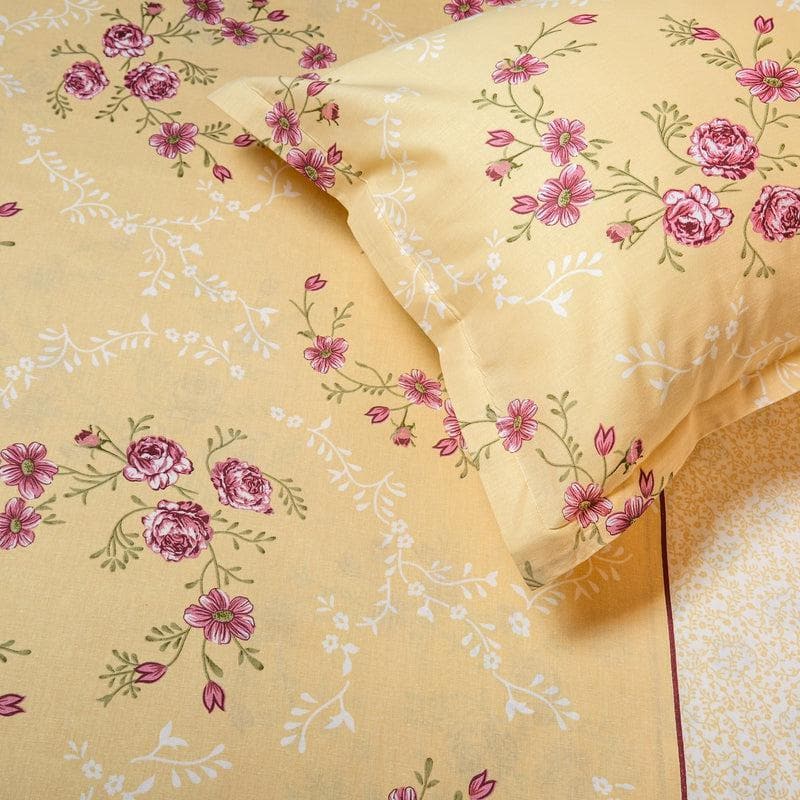 Buy Floral Bouquet Bedsheet- Yellow Bedsheets from Vaaree