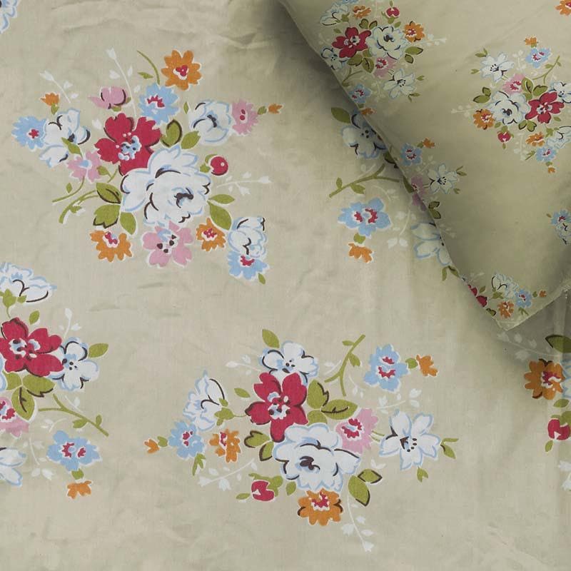 Buy Floral Fantasy Bedsheet- Beige Bedsheets from Vaaree