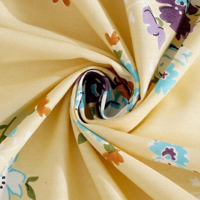 Buy Floral Fantasy Bedsheet- Yellow Bedsheets from Vaaree