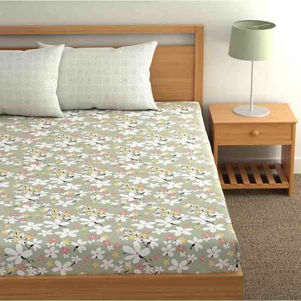 Buy Floral Jewels Bedsheet - Grey Bedsheets from Vaaree