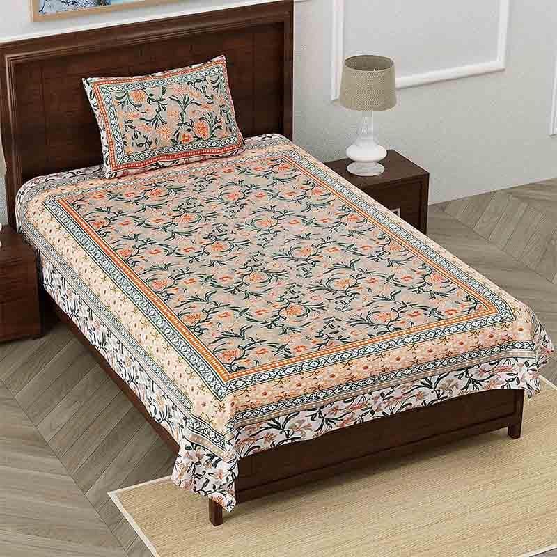 Buy Flowerette Jaipuri Bedsheet Bedsheets from Vaaree