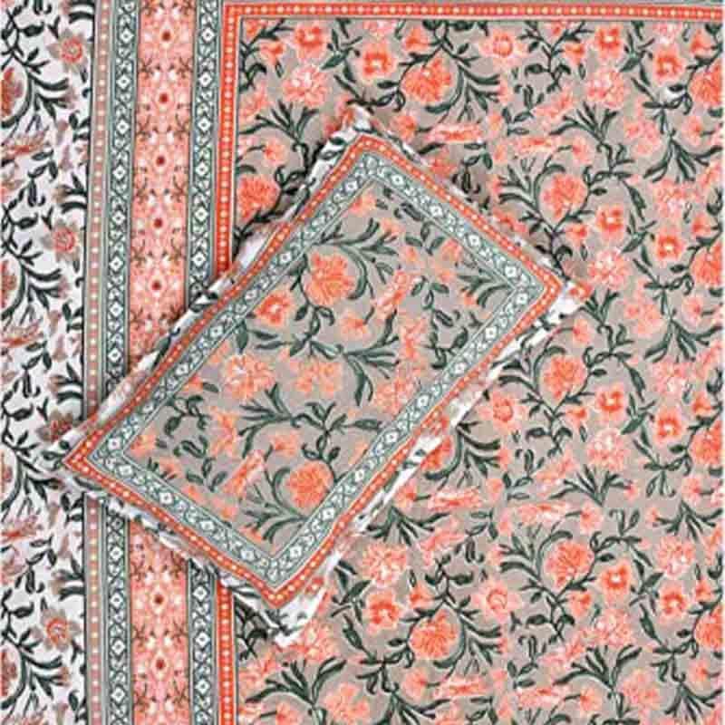 Buy Flowerette Jaipuri Bedsheet Bedsheets from Vaaree