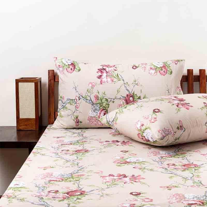 Buy Gardenia Bedsheet - Pink Bedsheets from Vaaree