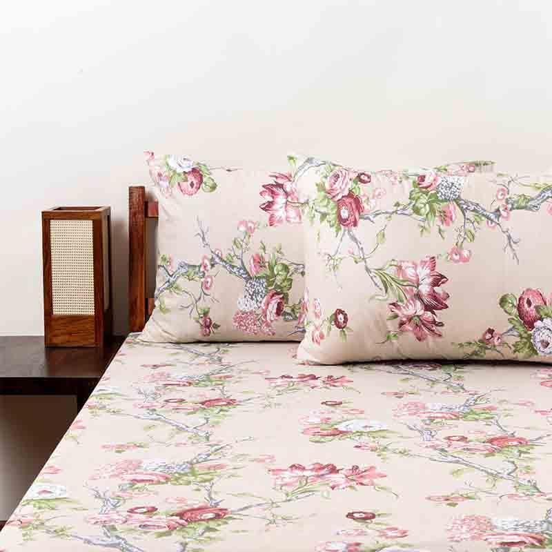 Buy Gardenia Bedsheet - Pink Bedsheets from Vaaree