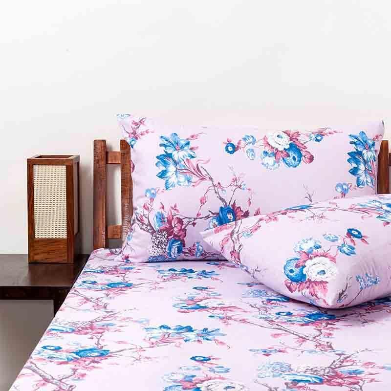 Buy Gardenia Bedsheet - Purple Bedsheets from Vaaree