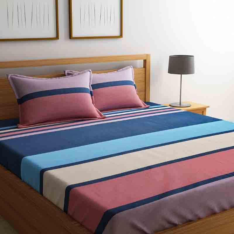 Buy Gaudy Stripe Bedsheet Bedsheets from Vaaree