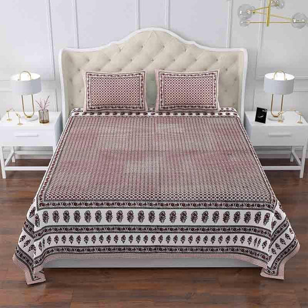 Buy Ghoomar Bedsheet - Maroon Bedsheets from Vaaree