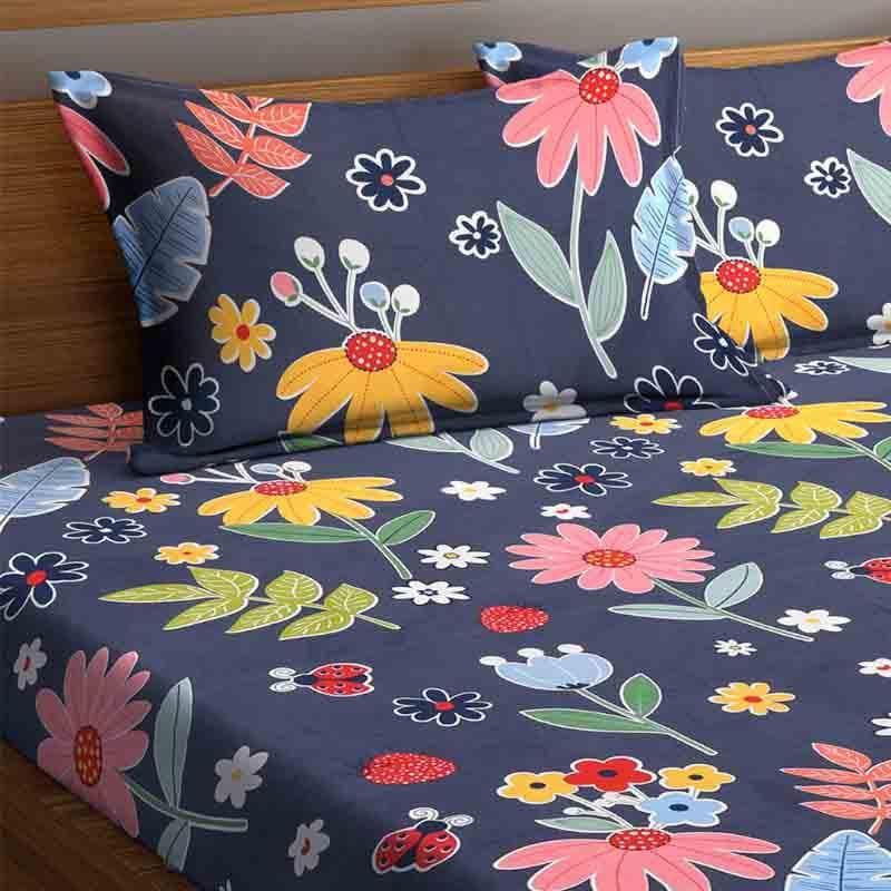 Buy Gouche Florals Bedsheet Bedsheets from Vaaree