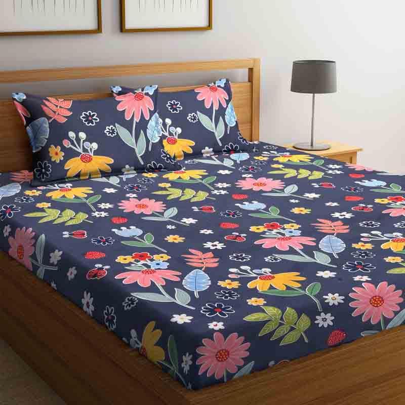 Buy Gouche Florals Bedsheet Bedsheets from Vaaree